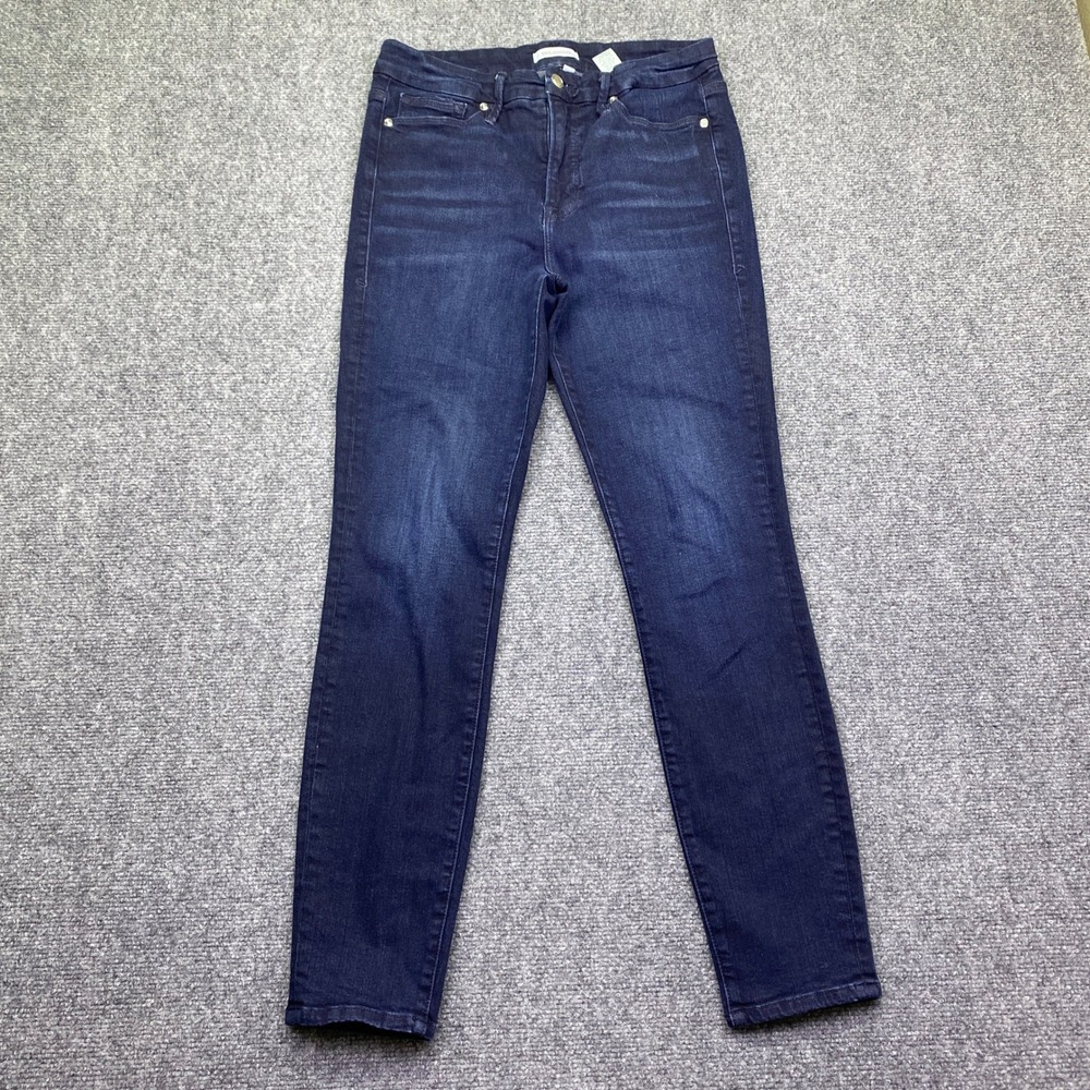 Good American Good Legs High Rise Skinny Jeans Dark Indigo Blue GL899T Sz 12/31
